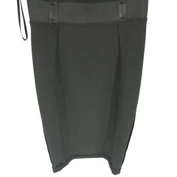 Calvin Klein Crepe Short Sheath Dress Faux Leather Belt Professional Workwear 2 - Picture 11 of 16